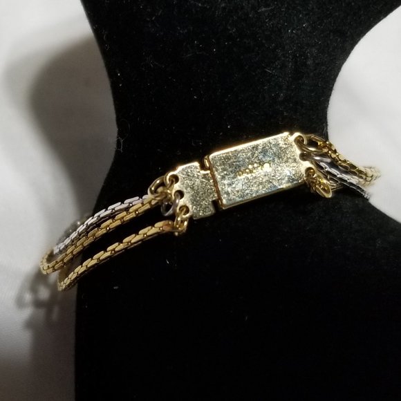Vintage Avon Multi-Chain Silver and Gold Bracelet (J086) - Picture 6 of 12